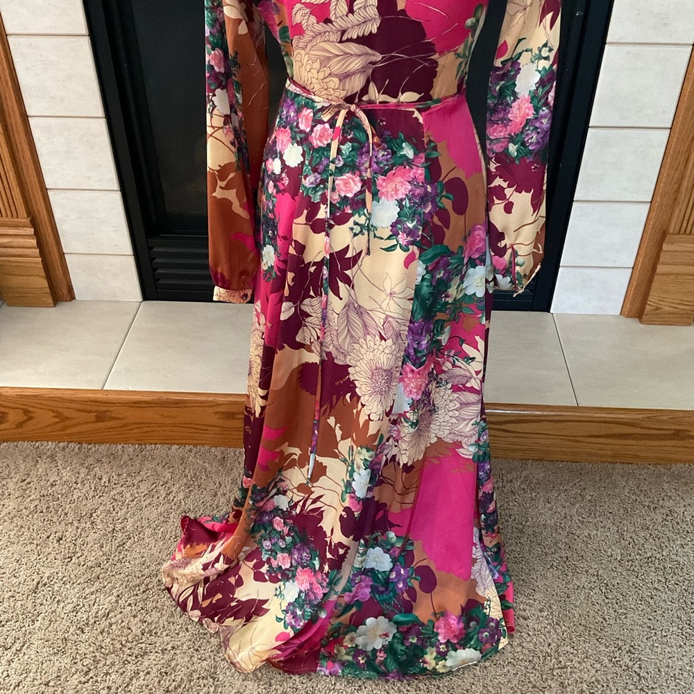 Lulus Floral Print Maxi Dress, Women’s Sz XS - Picture 8 of 12